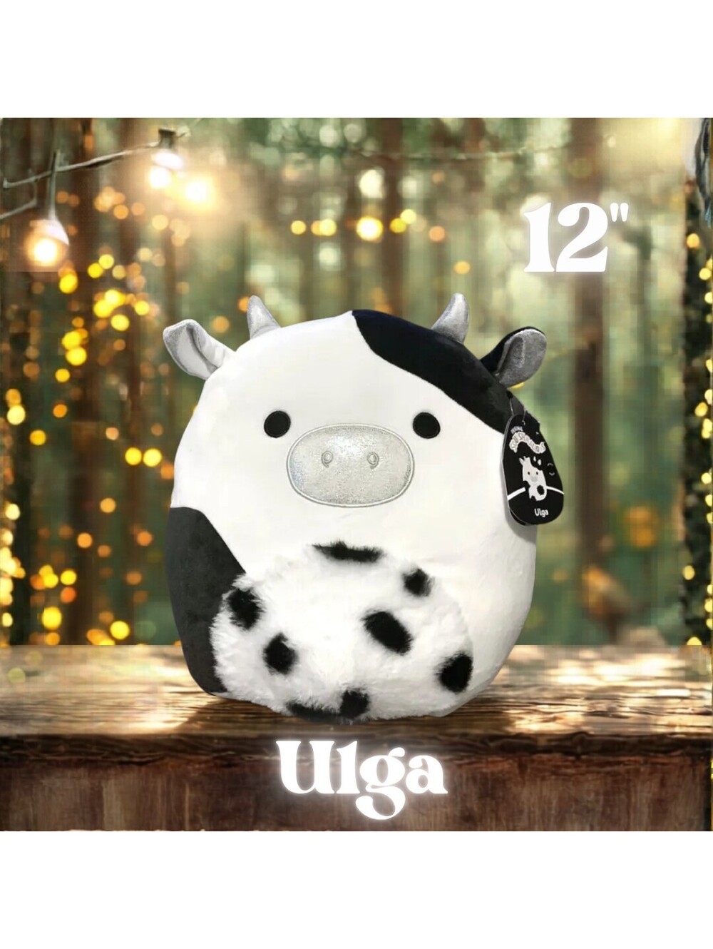 NWT RARE Select Series Squishmallows Ulga the Cow 12"